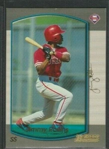 2000 BOWMAN GOLD SIGNATURE PARALLEL #215 JIMMY ROLLINS ROOKIE PHILLIES SP #14/99 - Picture 1 of 2