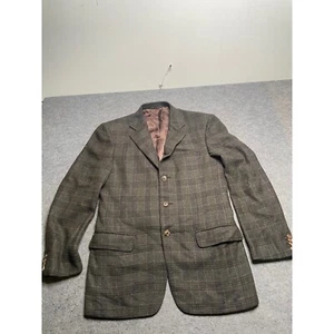 Ermenegildo Zegna Su Misura Plaid Cashmere Blazer Sport Coat Jacket - Picture 1 of 12