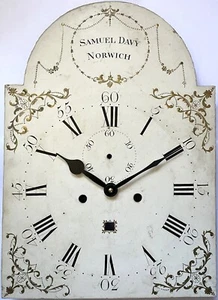Original renovado pintado a mano abuelo caja larga esfera reloj y movimiento moderno - Imagen 1 de 6