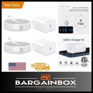 MFi Certified 20W USB-C Fast Charger & 6Ft Cable - Ultra-Fast Charging Solution - Picture 1 of 9