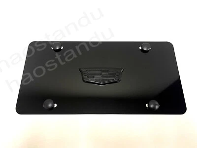 1 x 3D (черный) CadillacCrestStyle эмблема значок алюминия черный цвет передней панели - Изображение 1 из 2