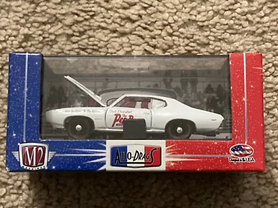 M2 Machines Auto Drags Release 4 1969 Pontiac GTO Pep Boys White CHASE - Image 1 of 4