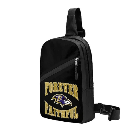 Forever Faithful Baltimore Ravens Chest Package Folding Cross-body Chest Bag Cover