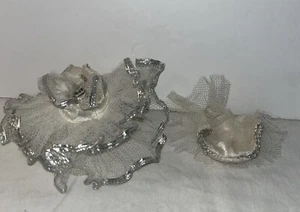VTG Ballerina Tutu Dress & Bottoms for Ginny Vogue 8” Doll White Silver Tagged - Picture 1 of 3