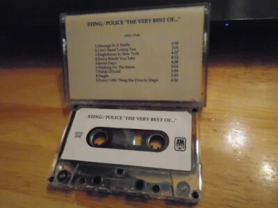 RARE PROMO Sting & The Police CASSETTE TAPE Very Best Of 18 trax RUSSIANS De Do - Image 1 of 2