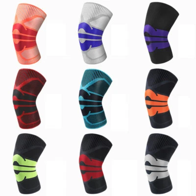 Men Stretch Knit Support Basketball Football Fitness Running Sports Knee Pads - Image 1 of 4