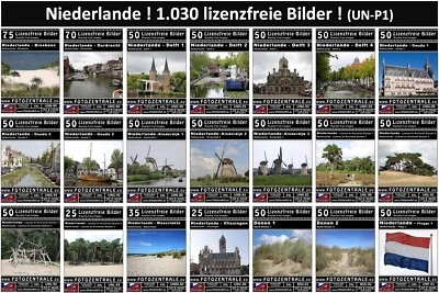 1025 Lizenzfreie Profi-Bilder/Fotos Niederlande (Royalty Free) 4 DVDs! UVP 310,- - Bild 1 von 4