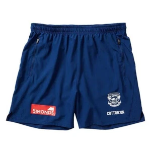 Men's 2025 Geelong Cats Players Training Running Gym Shorts Sizes S-2XL - Picture 1 of 2