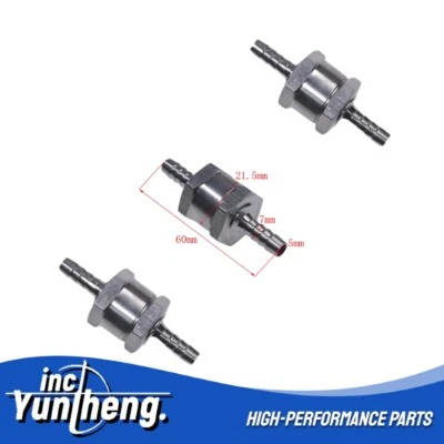 3 Pack of 6mm 1/4" One Way Non Return Fuel Line Check Valve Petrol Diesel Water