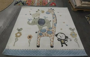 IVORY 5'-3" X 5'-3" Square Stained Rug, Reduced Price 1172627267 CRK120A-5SQ - Picture 1 of 4