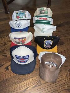 Vintage Hat Lot of 9 Trucker Mesh 80s 90s Vegas NEW Ireland , The Open Rare