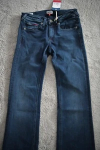 Tommy Hilfiger Jeans Low Rise Skinny Sophie Boot DYSD Dynamic Sea Dark Blue UK8 - Picture 1 of 8