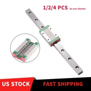 1/2/4PCS MGN12H MGN9H Miniature Linear Slide Rail Guide 150-1500mm+Block CNC - Picture 1 of 13
