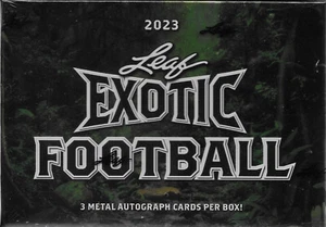 2023 Leaf Exotic Football Sealed Hobby Box 3 Autographs - Picture 1 of 1