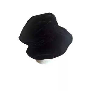 Eastern Accessories Black Velvet Bucket Hat One Size - Picture 1 of 6