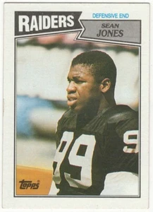 Topps 1987 Sean Jones Raiders NFL Football Card No. 222 - Picture 1 of 2