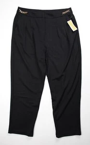 NEW! MICHAEL Michael Kors Women's L Chain-Detail Wide-Leg Pants NWT $110 - Picture 1 of 3