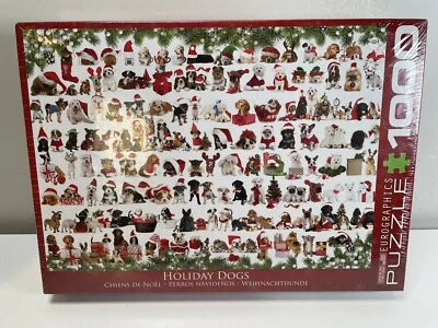 1000 pc Puzzle Holiday Dogs Eurographics  Made in USA-Brand New! - Image 1 of 2