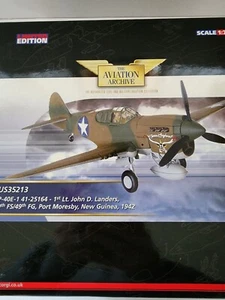 Corgi 1/72 Scale US35213 - P-40E-1 41-25164 1st Lt J.Landers 9th FS/49th FG - Picture 1 of 5