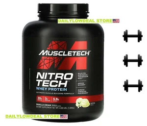 Muscletech NitroTech, Whey Peptides & Isolate Primary Vanilla 4 LB EXP: 03/2026 - Picture 1 of 6