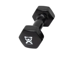 CanDo vinyl coated dumbbell - 8 lb - Black, each - Picture 1 of 3