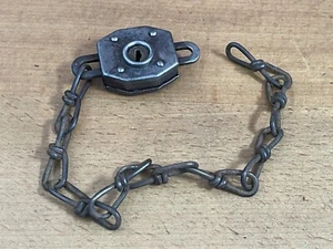 Vintage German-Made '1246' Bicycle Chain Padlock Makers Marked Locomotive Train - Picture 1 of 6