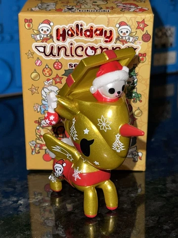 Tokidoki Holiday Unicorno Series 3 Vinyl Figure Ribbons w/ Box Cover