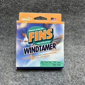 New FINS Windtamer Braid 150 Yd Spool 50 Lbs Test Green - Picture 1 of 1