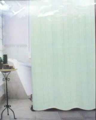 Cortina de ducha de algodón B. Smith Ultra Spa Collection Madison en albahaca 72" x 72" Foto 1 de 4