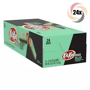 Full Box 24x Packs Kit Kat Duos Mint + Dark Crispy Wafers Dark Chocolate | 1.5oz - Picture 1 of 2