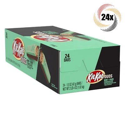 Full Box 24x Packs Kit Kat Duos Mint + Dark Crispy Wafers Dark Chocolate | 1.5oz - Image 1 of 2