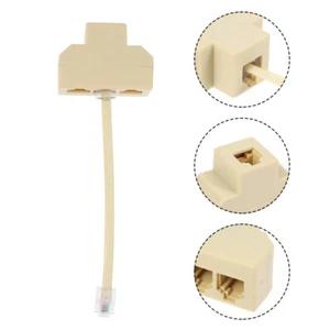 4pcs Telephone Extension Cord Cable Socket Adapter Splitter Telephone - Zdjęcie 1 z 12