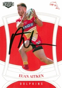 Signed 2023 Dolphins NRL TLA Elite Card - Euan Aitken - Picture 1 of 3