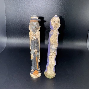Halloween Vampir/Skelett Bleistift Figur 2 Stück Vintage 90er Jahre - Bild 1 von 4