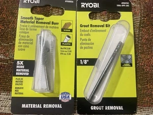 RYOBI 1/8” Grout Removal Bit A90GT02 & Removal Bur A90MR06 NEW - Picture 1 of 4