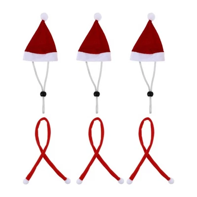  Dogs Cats Holiday Party Hat Mini Knitted Pet Hats Xmas Decor Scarf - Image 1 of 4