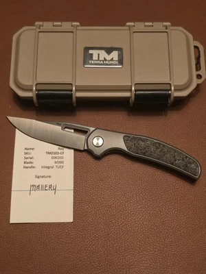 Terra Mundi Rey с титана и CF ручки и M390 складной нож Ltd издание #06/200 - Изображение 1 из 4