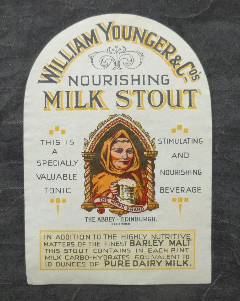 (C) Vintage Beer Label, Edinburgh ( William Younger, Nourishing Milk Stout ) - Image 1 of 1