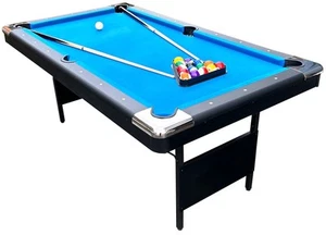 HomeGames 6ft Folding Leg Pool Table - Blue Cloth - Free Delivery 3-7 Days. SALE - Picture 1 of 22