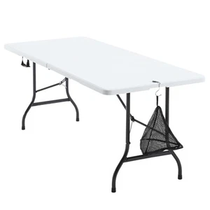 6Ft Folding Picnic Portable Table,with Mesh Bag Indoor Outdoor,Heavy Duty Fol... - Picture 1 of 7