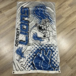 Detroit Lions Banner RICO Football Team Flagge Ösen Outdoor 57”x31” * getragen - Bild 1 von 17
