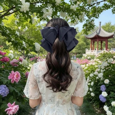 Hair Extension Long Curly Ponytail Hairpiece Claw Clip Ponytail Wig  For Women - Image 1 of 4