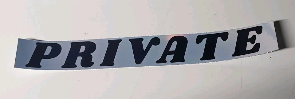 Pegatina privada - Calcomanía holográfica brillante para puerta de negocios hágalo usted mismo letra negra que cambia de color Foto 1 de 4