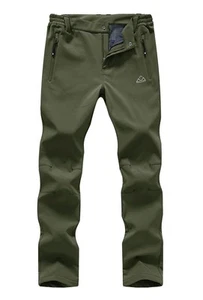 Women's Fleece Lined Pants Winter Snow Ski Waterproof Insulated Softshell Hik... - Picture 1 of 7