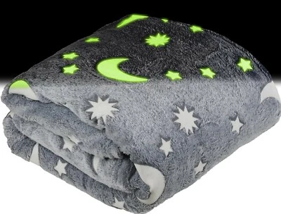 Kids Throw Blanket glow in the dark  Grey 50 x 60 Inches Throw Blanket - Image 1 of 4