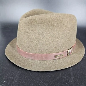 Pendleton Fedora Hat Lid Medium 22" Green Olive Wool Leather Band Classic USA - Picture 1 of 9