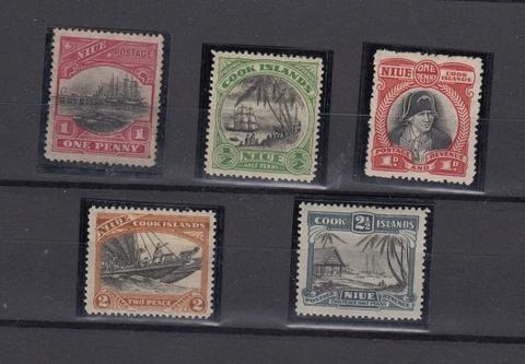 Cook Islands Niue 1944 Mint Collection Of 5 MH BP5619 Cover