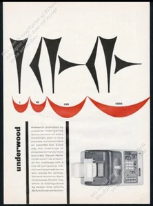 Underwood Olivetti 1961 calculadora foto moderna nuevo conteo arte anuncio impreso de colección - Imagen 1 de 7