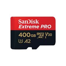 Scheda di memoria SanDisk Extreme PRO 400 GB microSDXC UHS-I con adattatore SD NUOVO & IMBALLO ORIGINALE
