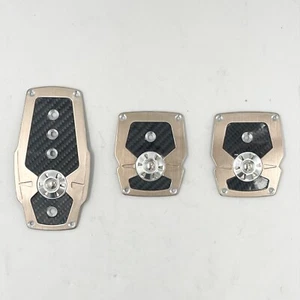 Cubierta del pedal de aluminio y fibra de carbono de 3 piezas, gas, embrague y freno para manual - Imagen 1 de 4